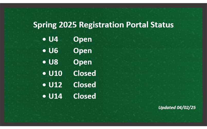 Spring 2025 Registration Portal Status